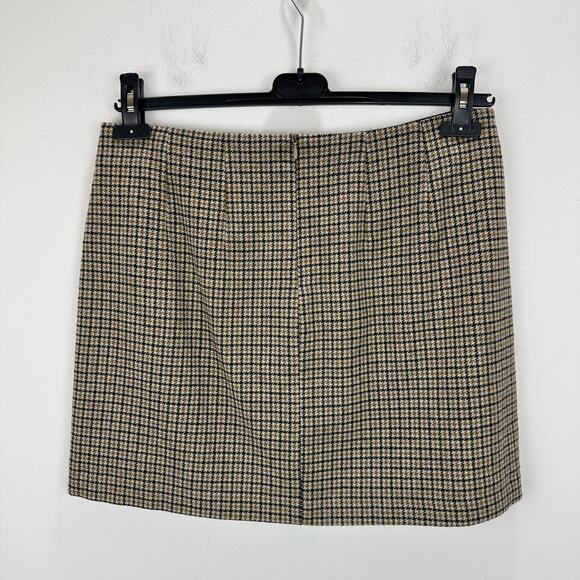 Marella Whisky Wool Mini Skirt Houndstooth Brown Preppy Retro Classic US 10 NWT - Picture 11 of 11